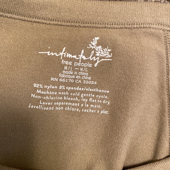 NWT! Free People Intimately Bella Seamless Rib Tank in Willow - Picture 7 of 7